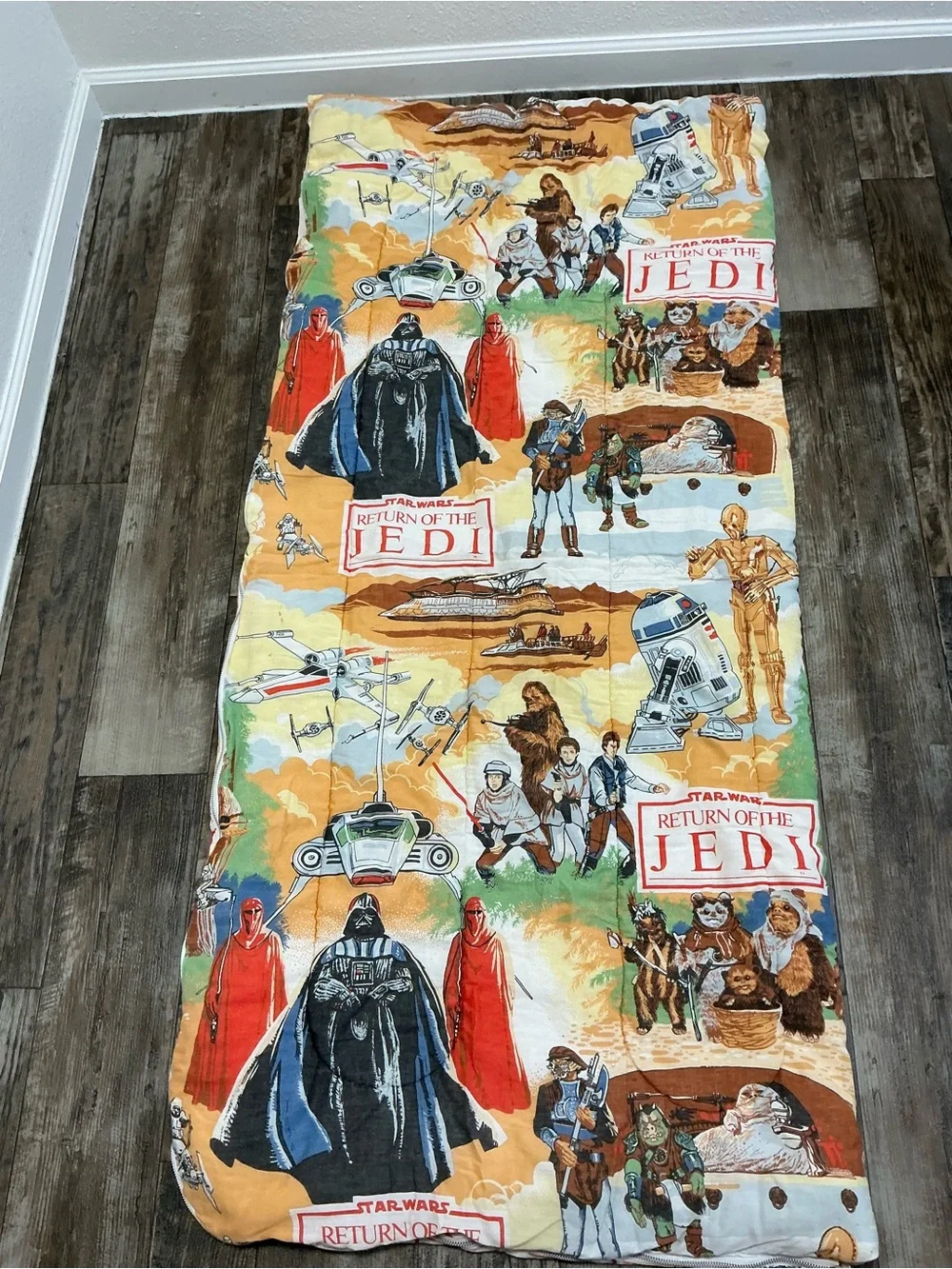 Vintage 1983 Star Wars Return of the Jedi Sleeping Bag Darth Vader Lucasfilm